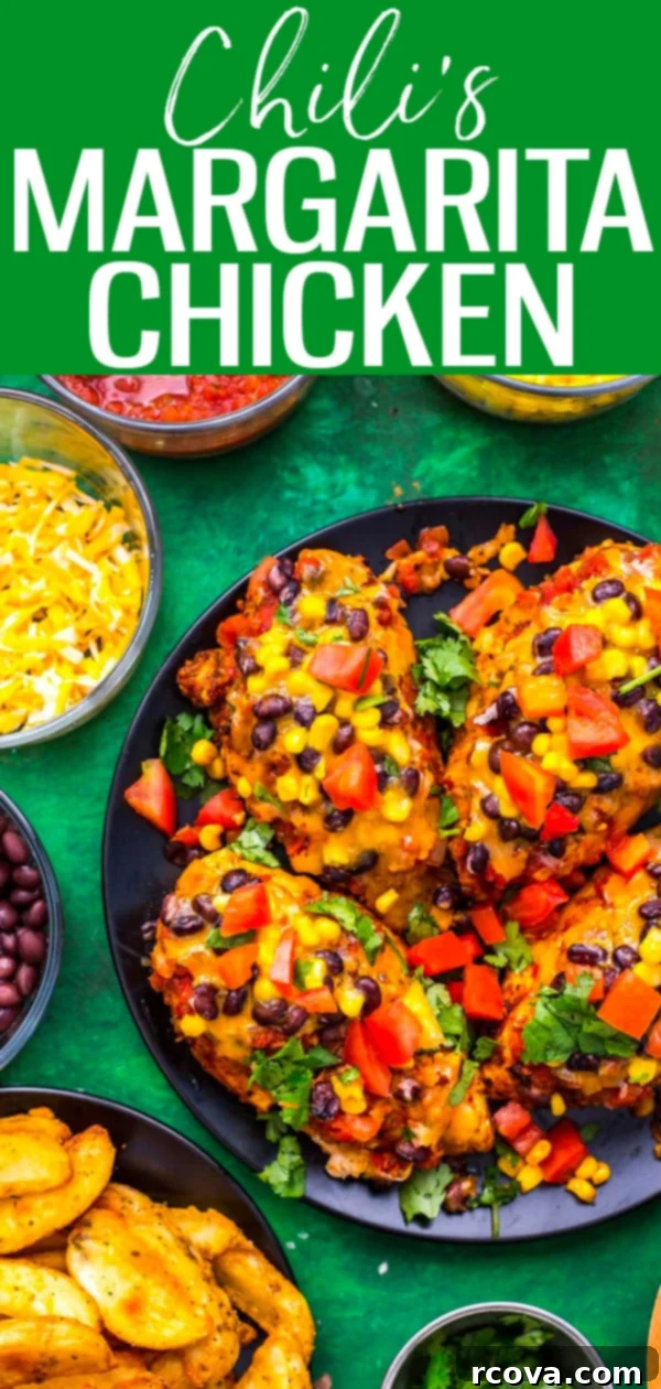 Restaurant-Quality Margarita Grilled Chicken 9 This Chili’s Margarita Grilled Chicken is the perfect copycat recipe topped with shredded cheese, fresh salsa and all the fixings. #margaritachicken #chilis #restaurantcopycat