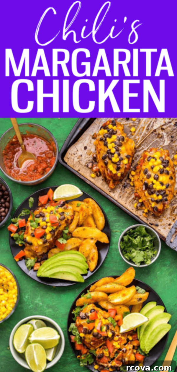 Restaurant-Quality Margarita Grilled Chicken 12 This Chili's Margarita Grilled Chicken is the perfect copycat recipe! Topped with cheese, corn, black beans and salsa, they're delicious! #margaritachicken #chilis #restaurantcopycat