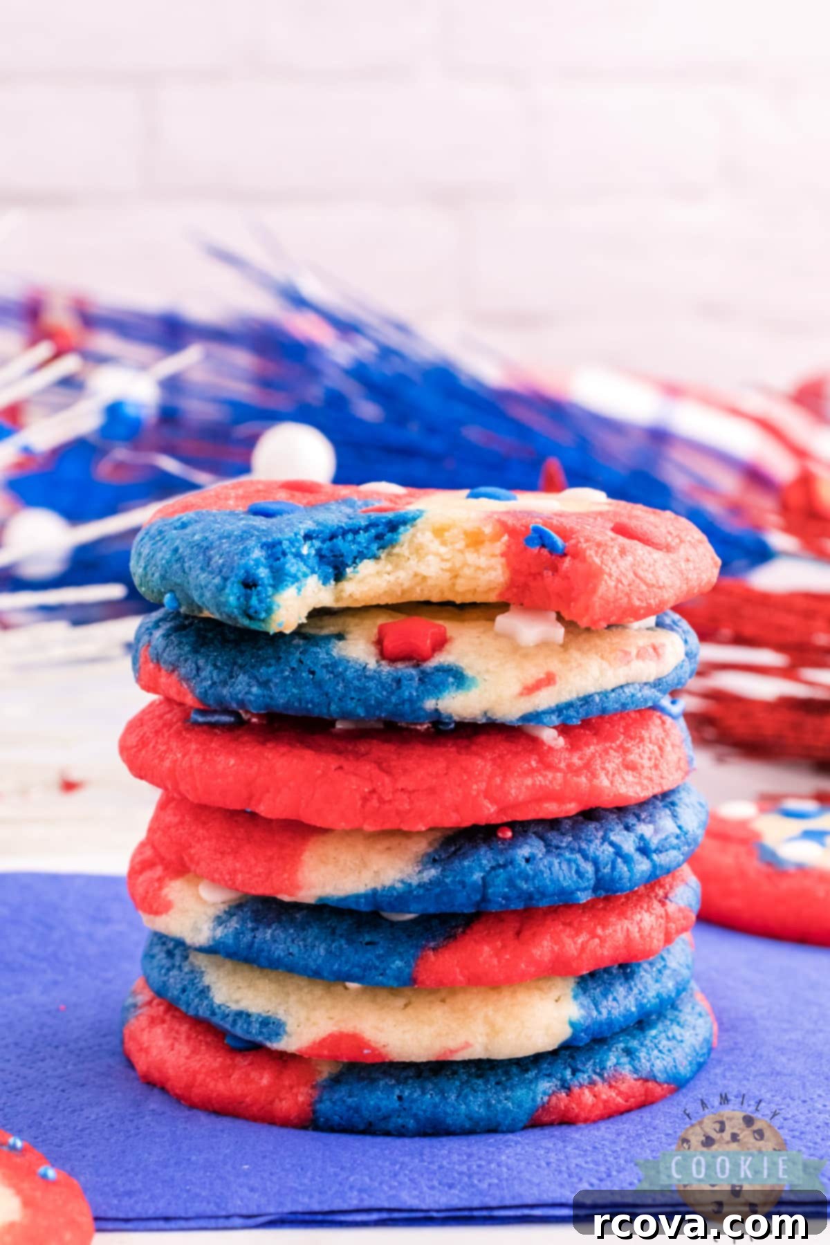 Stars and Stripes Swirl Cookies 4 4th of July cookies