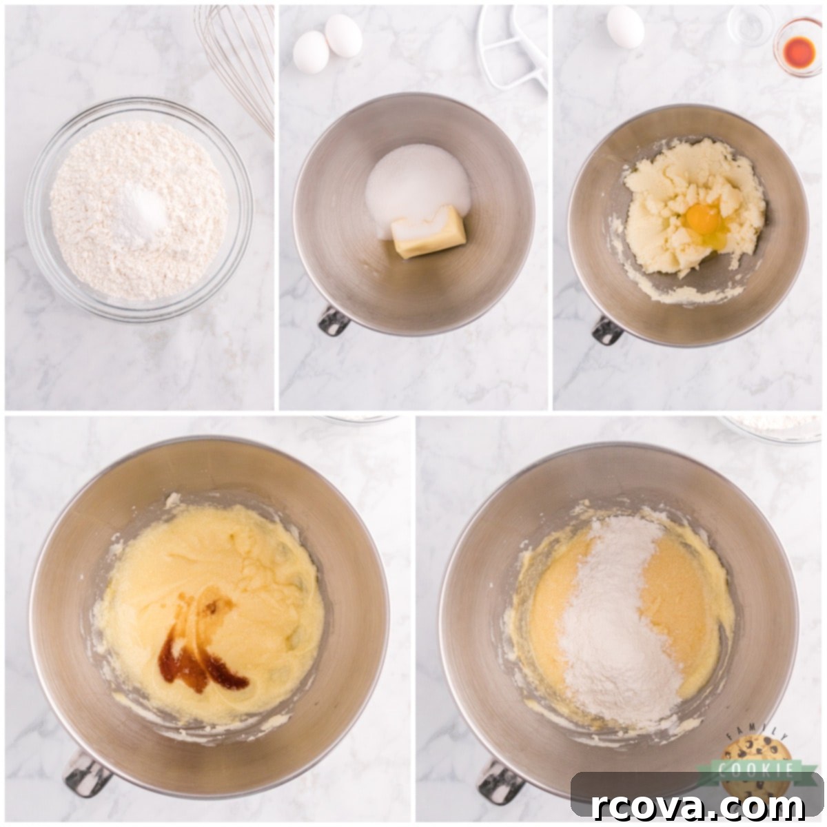 Stars and Stripes Swirl Cookies 5 Step by step instructions for making sugar cookie dough