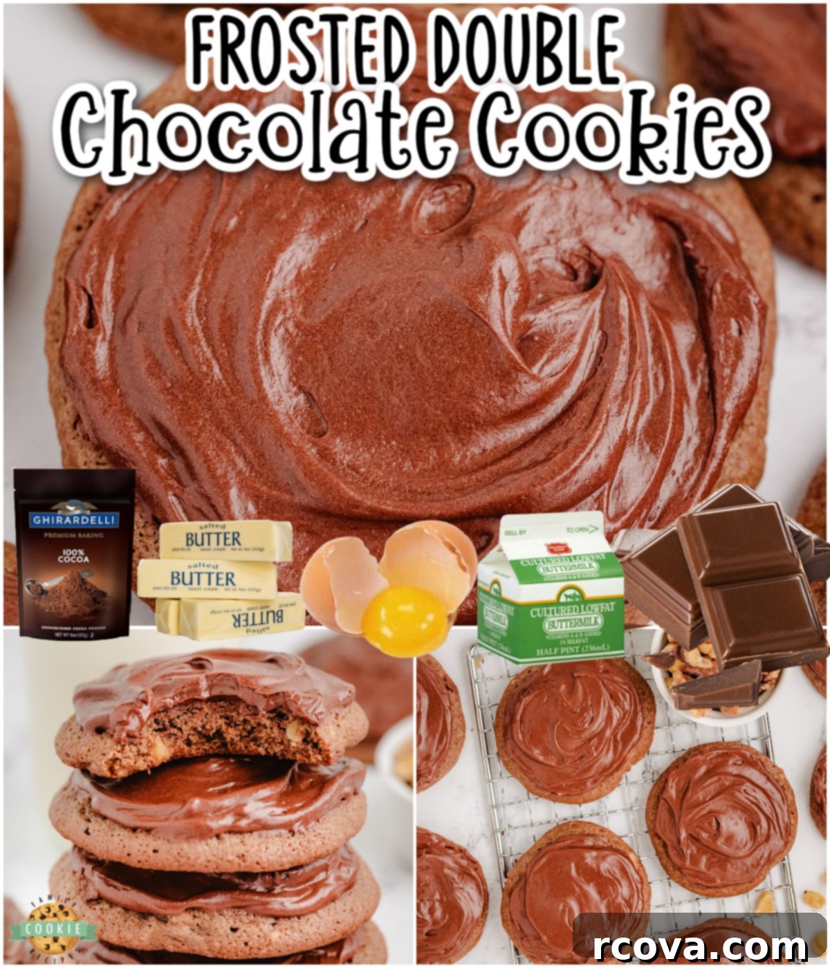 Midnight Chocolate Bliss Cookies 10 Frosted Double Chocolate Cookies are decadent cookies perfect for any chocolate lover! These chocolate walnut cookies are made with twice the chocolate, giving them a rich flavor that's irresistible!