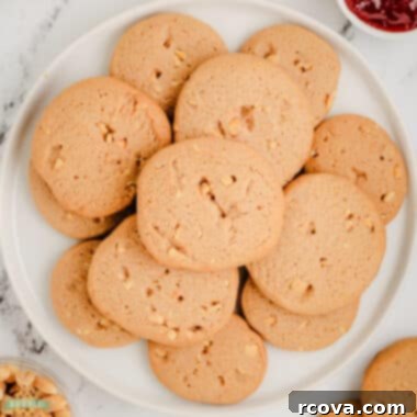 Peanut Butter Jelly Quick Bake Cookies 6 plateful of peanut butter and jelly cookies