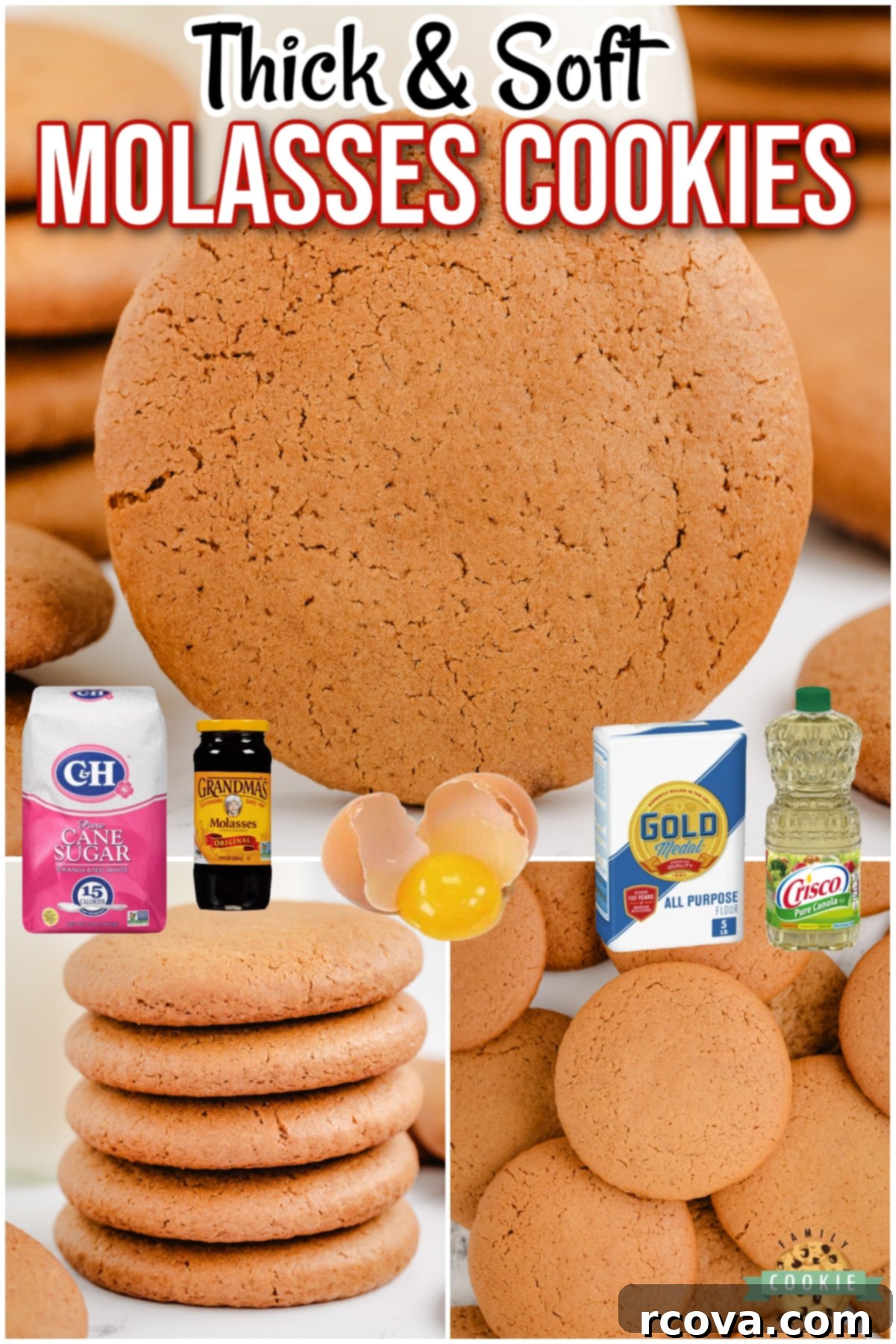 Soft and Chewy Molasses Cookies 8 Homemade Molasses Cookies have incredible flavor & a soft, chewy texture! Simple soft molasses cookies let the molasses flavor shine through; everyone loves them!