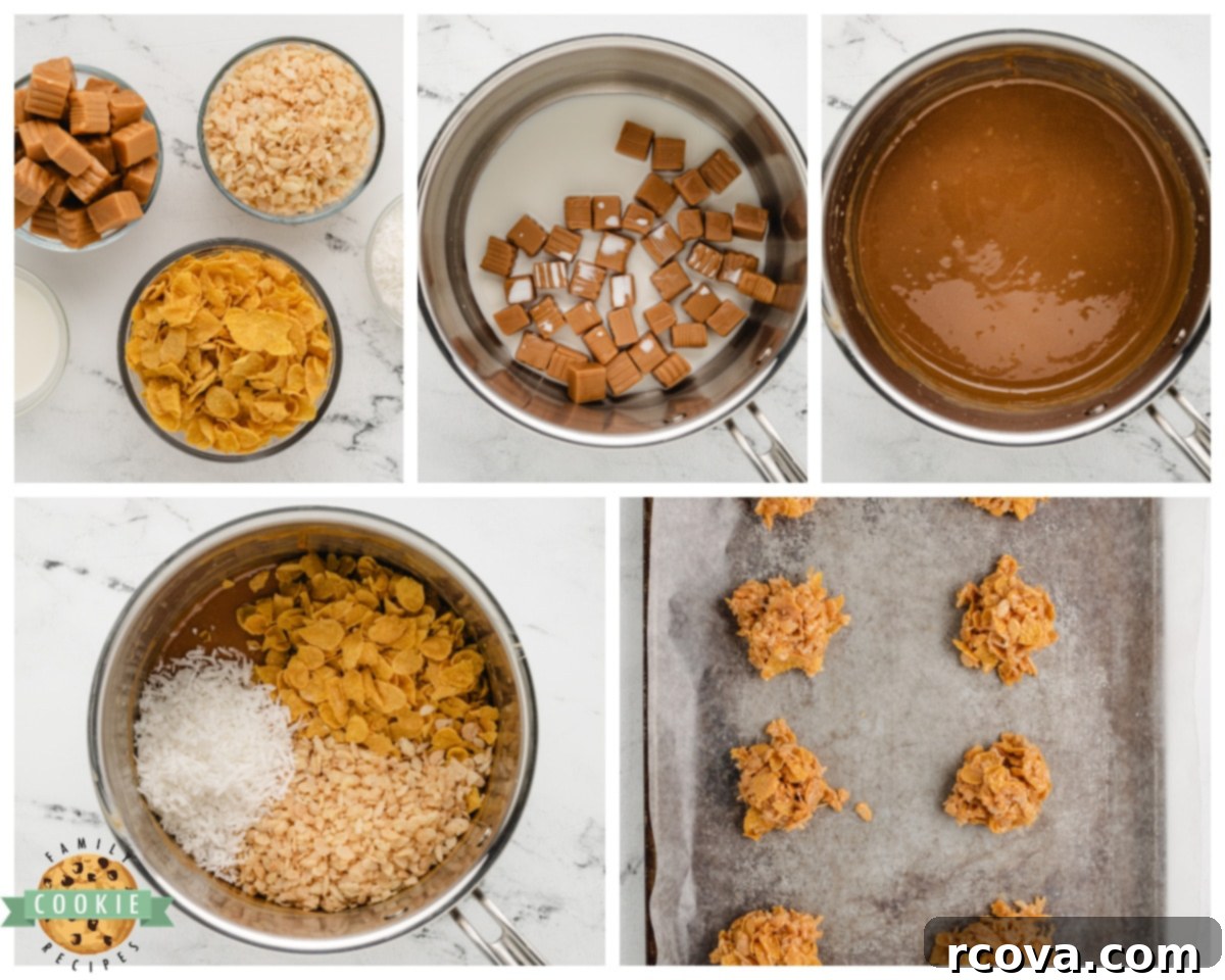 Irresistible No Bake Caramel Crunch 4 how to make no-bake caramel crunch cookies