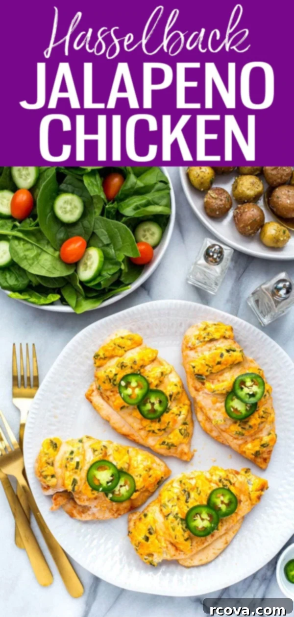 Jalapeno Popper Stuffed Hasselback Chicken 11 This Jalapeno Popper Hasselback Chicken is so good. All you need is light cream cheese, cheddar and jalapeno peppers! #hasselbackchicken #jalapenopopper