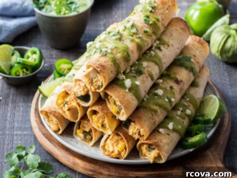 Effortless Healthy Living: 30+ Freezer Prep Meals 19 Roasted Chicken Verde Taquitos via Give it Some Thyme