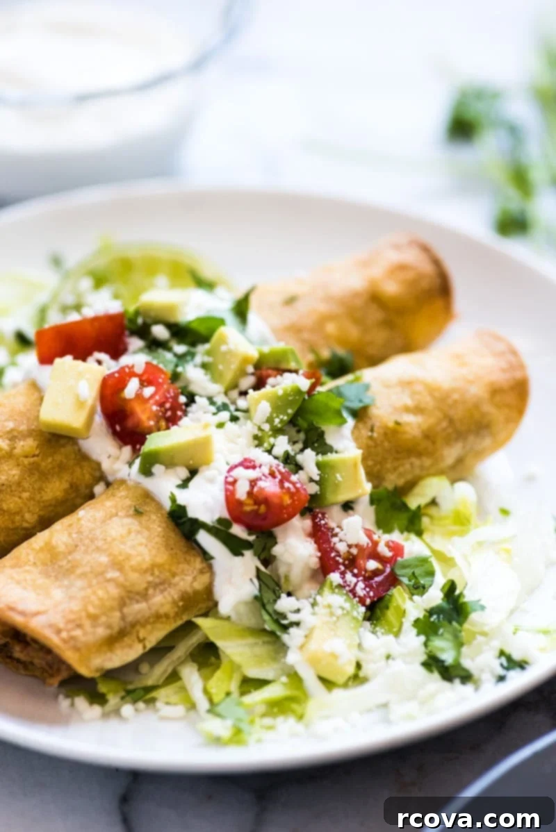 Effortless Healthy Living: 30+ Freezer Prep Meals 21 Baked Chicken Taquitos via Isabel Eats