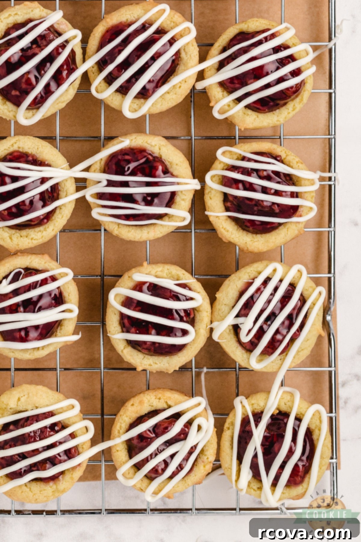 Zesty Berry Cookie Bites 3 Cookie cups with raspberry pie filling