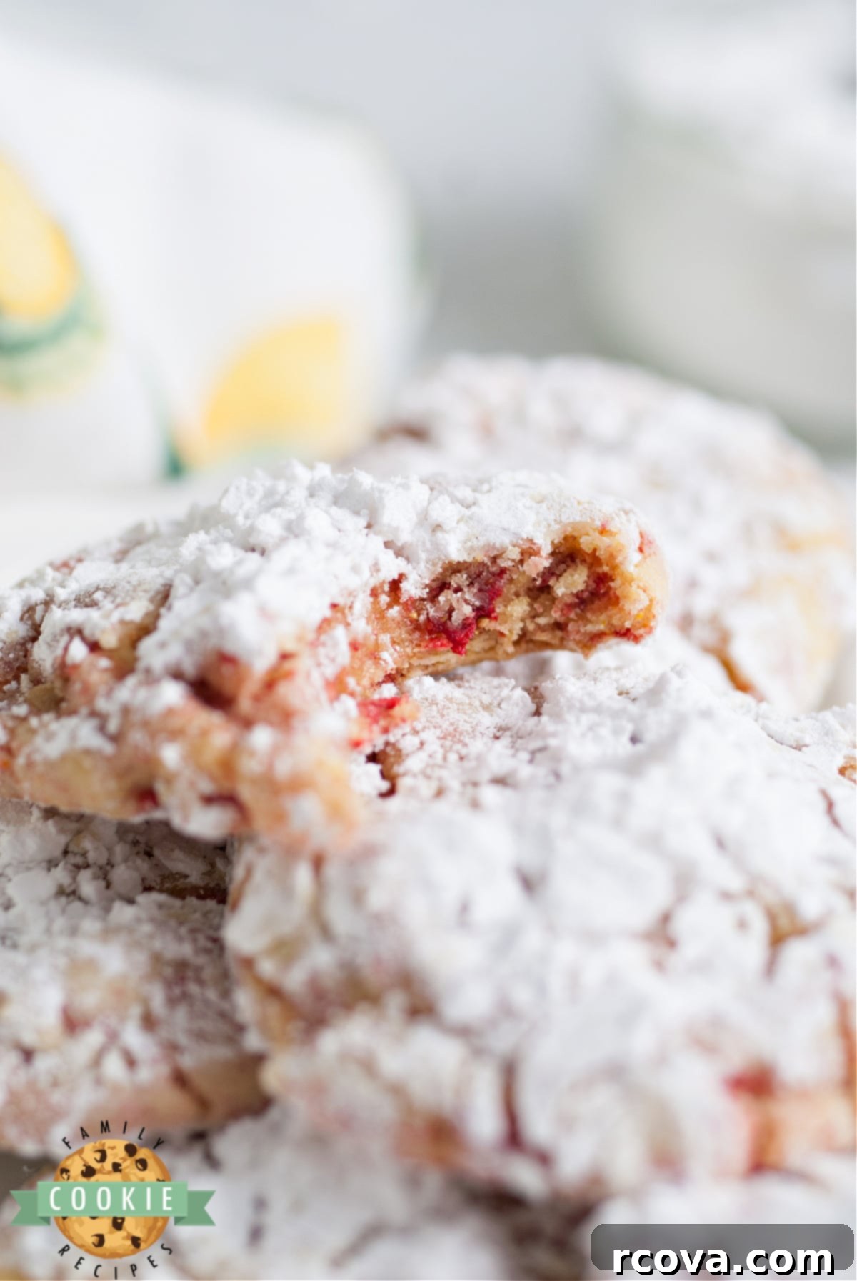 Irresistible Strawberry Cookies 7 Strawberry Lemonade Cake Mix Cookies with powdered sugar