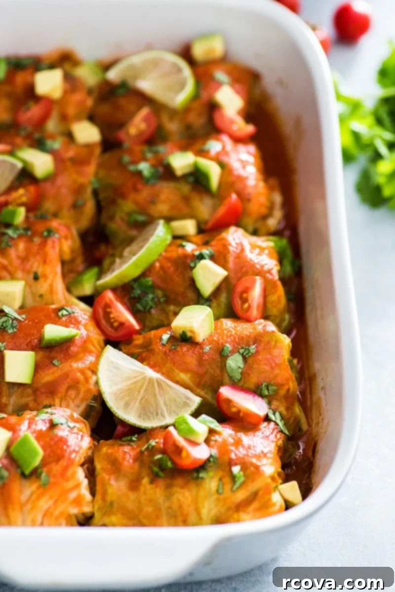 20 Effortless Low-Carb Meal Prep Ideas 21 Low Carb Enchilada Cabbage Rolls via Food Faith Fitness, a savory meal prep option.