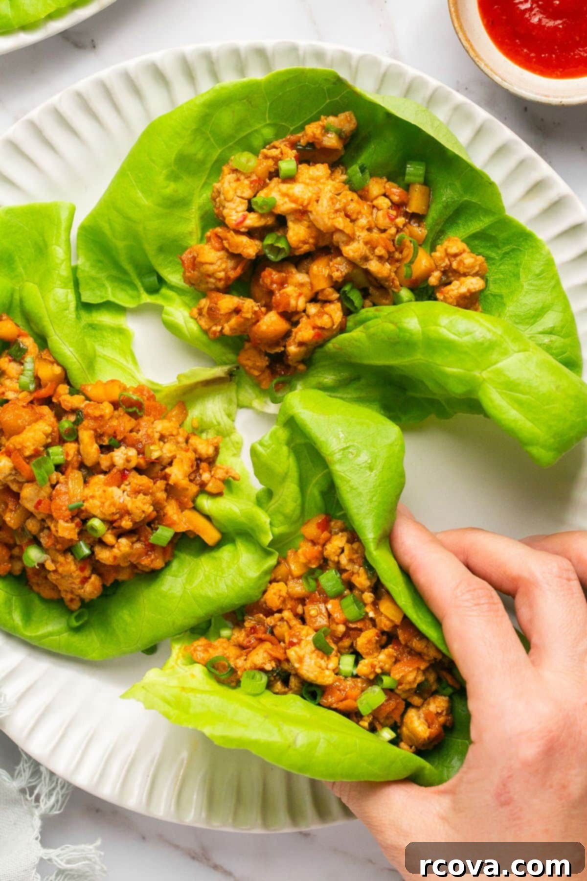 40+ Easy and Healthy Meal Prep Lunches for Work 23 Healthy Chicken Lettuce Wraps via Skinny Fitalicious, a quick, easy, and protein-packed meal.