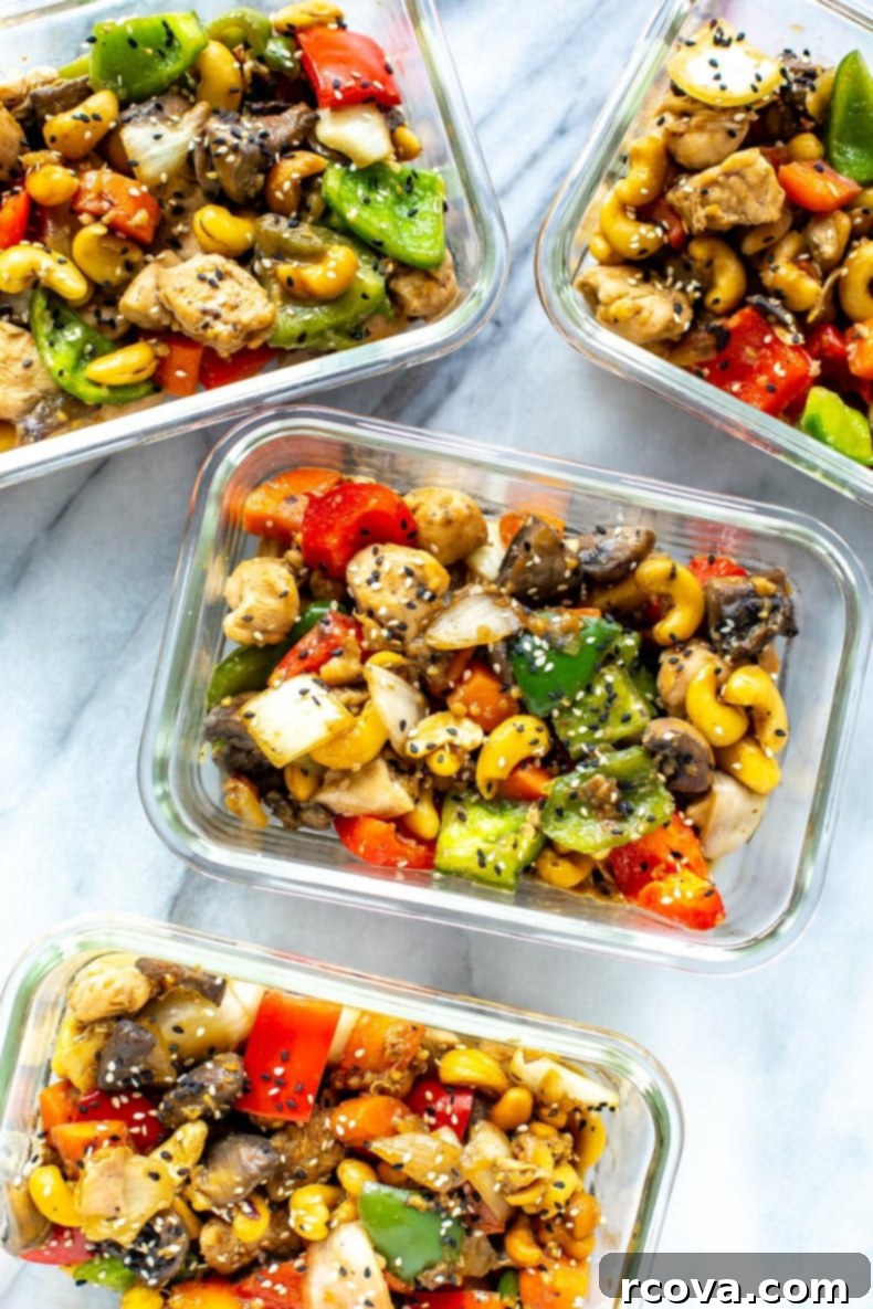 40+ Easy and Healthy Meal Prep Lunches for Work 40 Cashew Chicken Stir Fry, an easy recipe better than takeout.