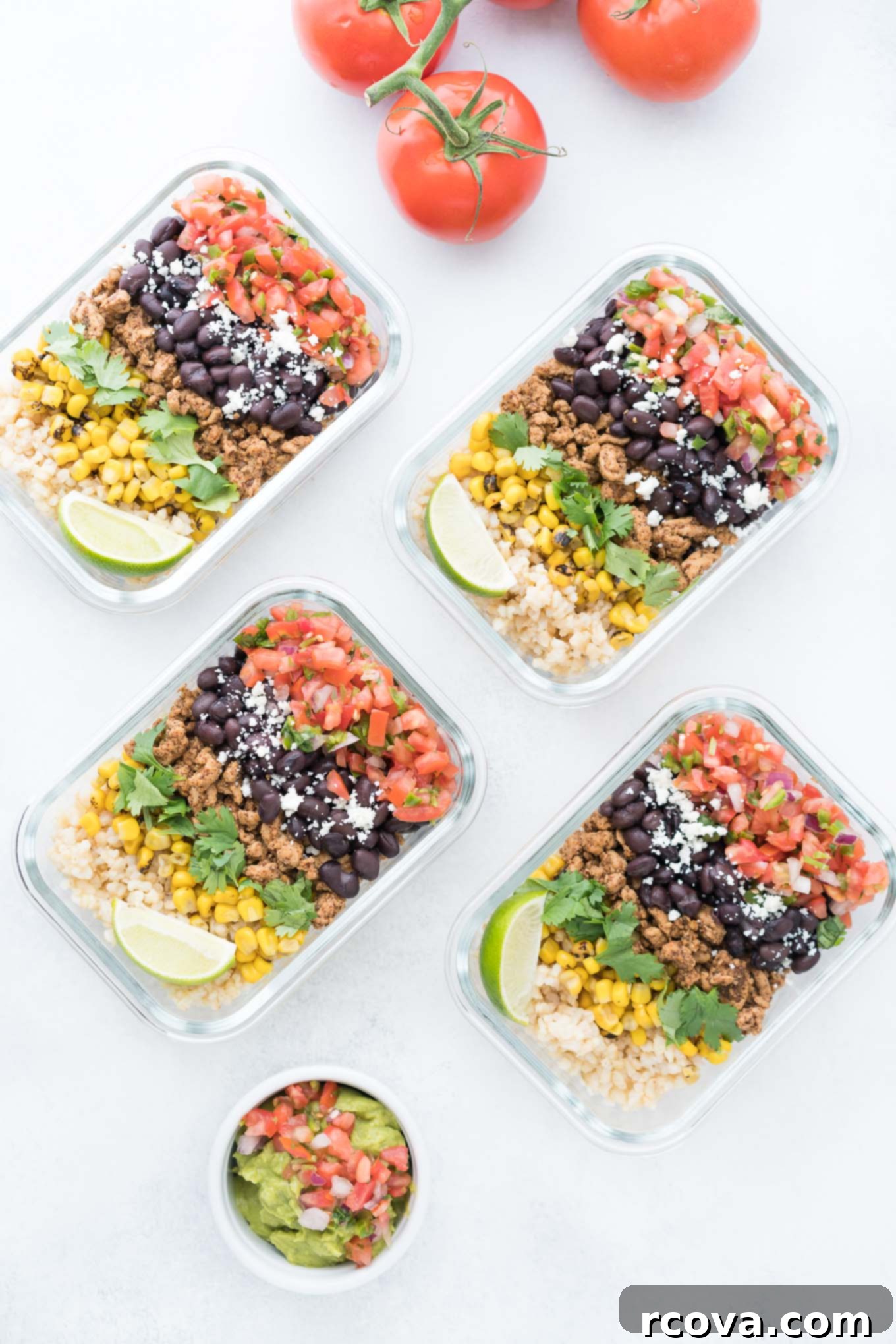 40+ Easy and Healthy Meal Prep Lunches for Work 41 Meal Prep Burrito Bowls via Free Your Fork, loaded with lean protein, healthy fats, and whole grains.