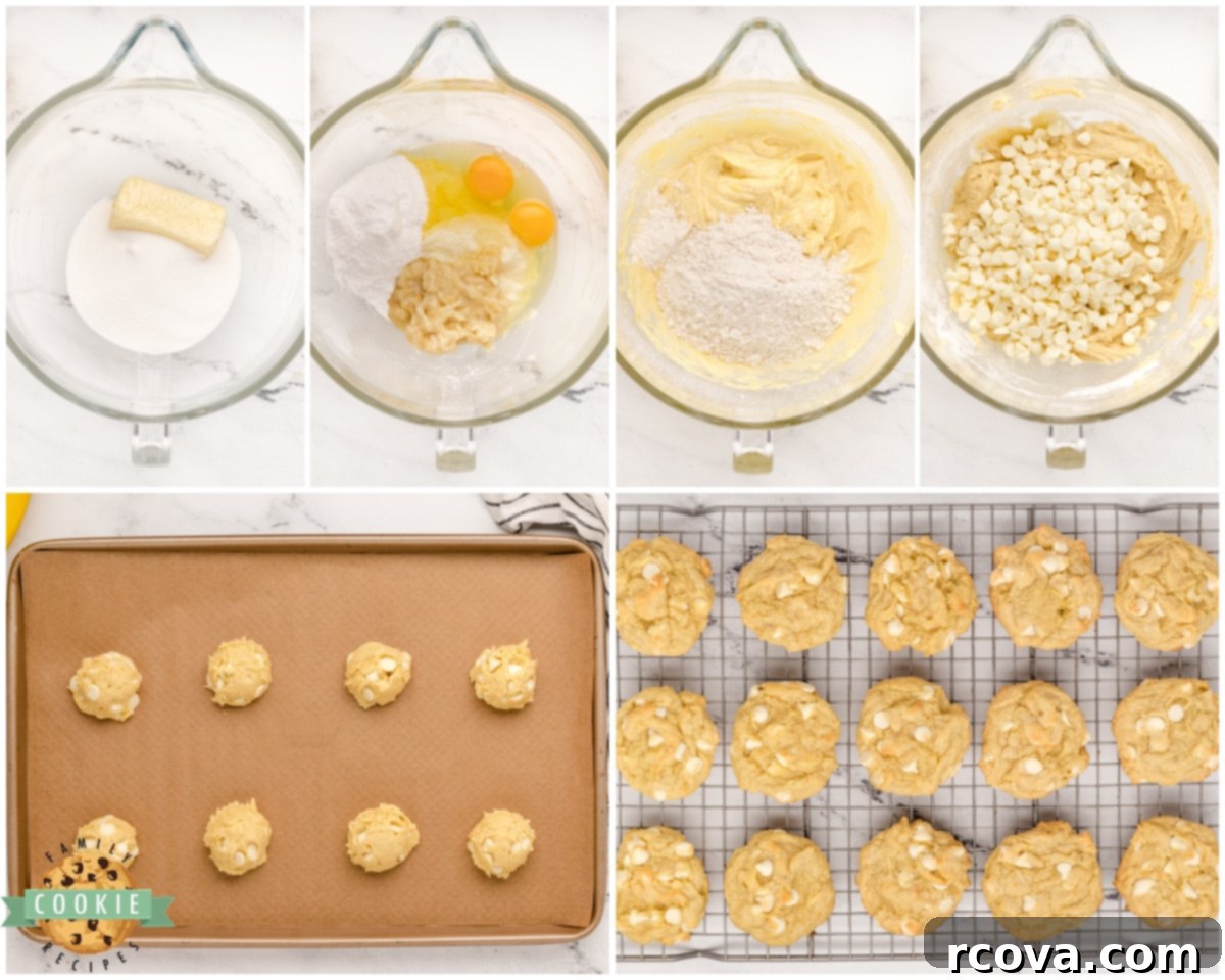 Velvet Banana Pudding Cookies 7 Ingredients laid out to show how to make banana pudding cookies