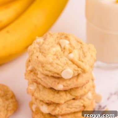 Velvet Banana Pudding Cookies 9 stack of banana pudding cookies