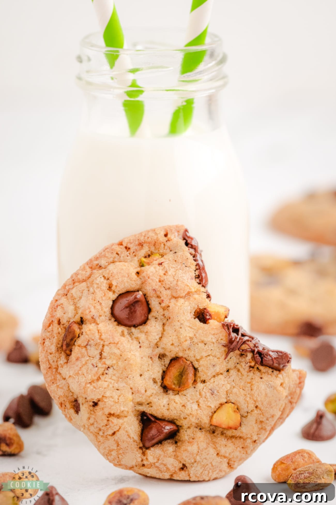 Toasted Pistachio & Decadent Chocolate Chip Bites 7 toasted pistachio chocolate chip cookies