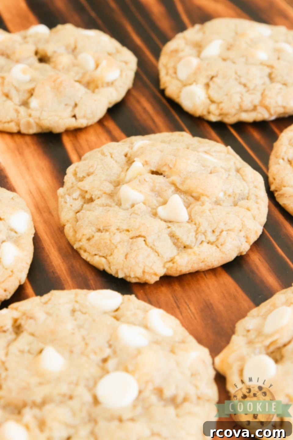 Oatmeal Cookie Creations 12 Soft and chewy lemon oatmeal cookies with lemon pudding mix and white chocolate chips.