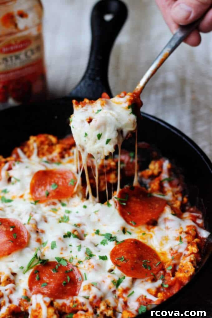 28 Deliciously Healthy Ground Turkey Meals 12 Skillet Pepperoni Pizza Sloppy Joe via Eating European