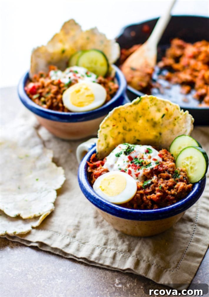 28 Deliciously Healthy Ground Turkey Meals 13 Turkish Savory Breakfast Bowls {Grain Free} via Cotter Crunch