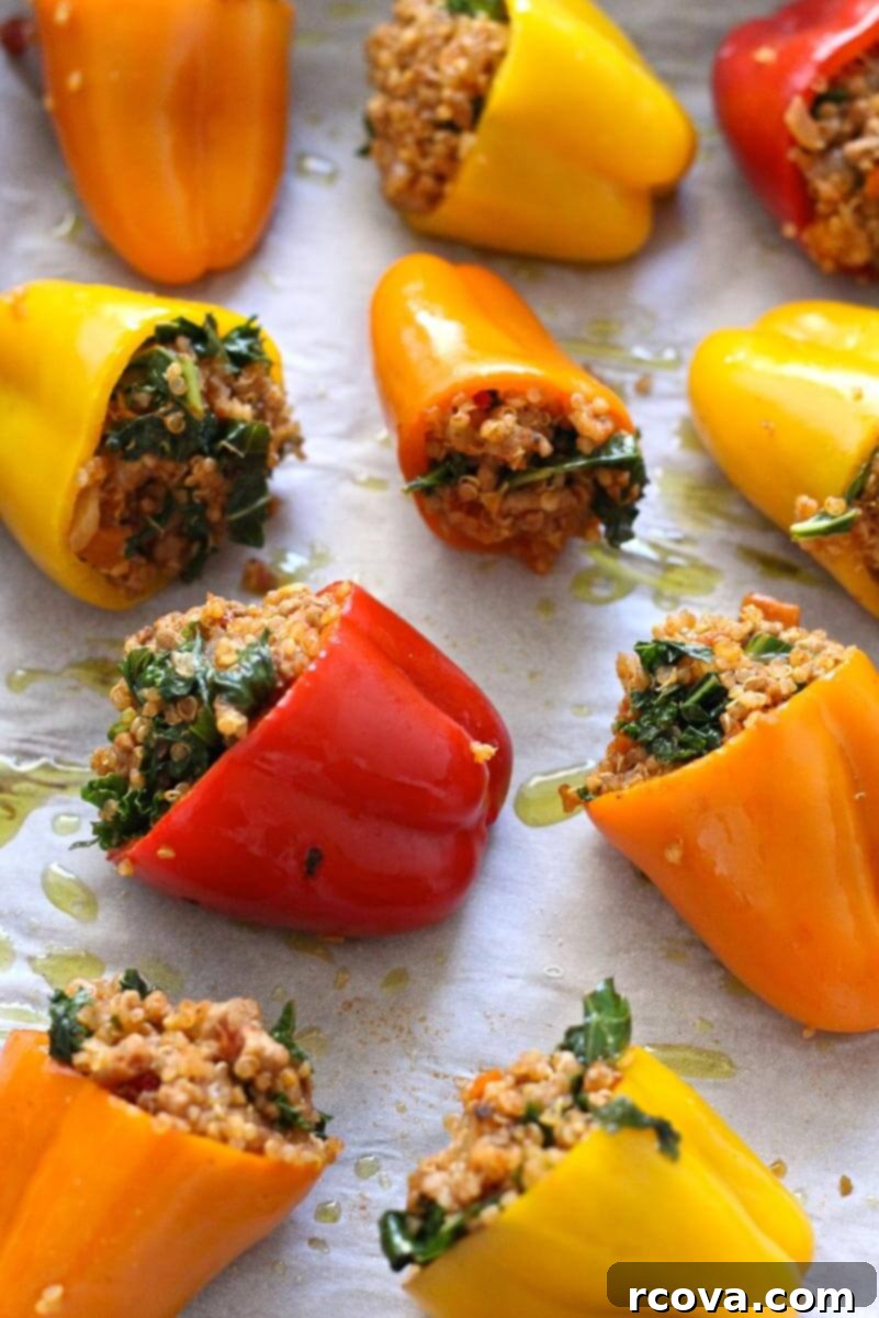 28 Deliciously Healthy Ground Turkey Meals 15 Quinoa and Turkey Stuffed Mini Bell Peppers
