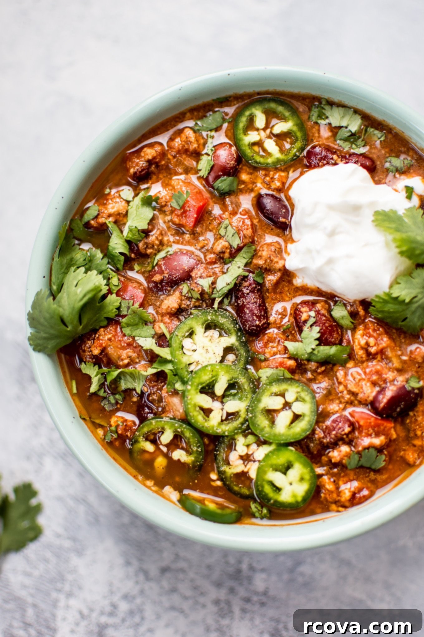 28 Deliciously Healthy Ground Turkey Meals 31 Crockpot Turkey Chili via Salt & Lavender