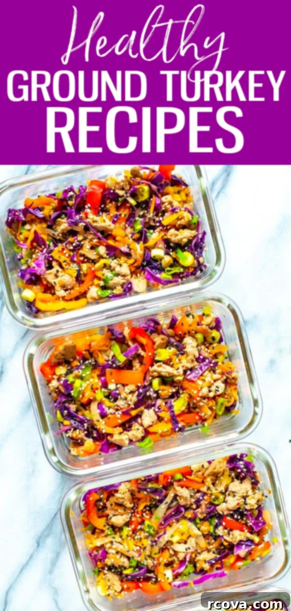 28 Deliciously Healthy Ground Turkey Meals 33 These 20+ Delicious & Healthy Ground Turkey Recipes are a great way to enjoy lean protein without skipping out on flavour! #groundturkey #healthyrecipes