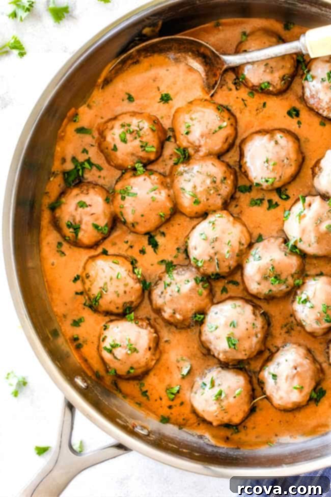 28 Deliciously Healthy Ground Turkey Meals 6 Swedish Meatballs via Carl's Bad Cravings