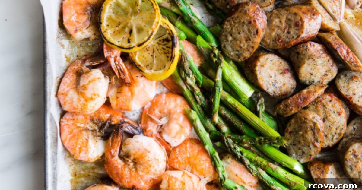 Sheet Pan Magic: Effortless Dinner Ideas 13 Old Bay Shrimp and Sausage Sheet Pan Dinner with asparagus and lemon aioli