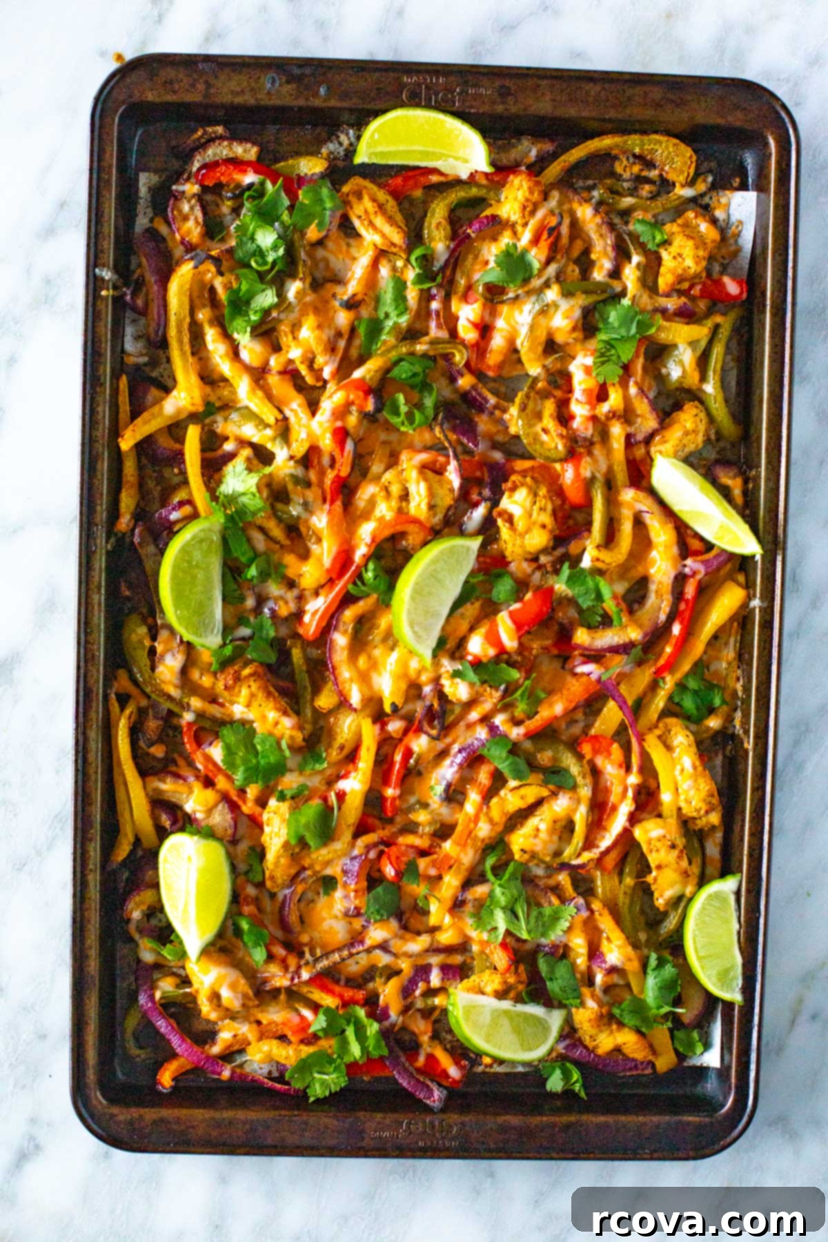 Sheet Pan Magic: Effortless Dinner Ideas 24 Sheet pan chicken fajitas with tender chicken, bell peppers, and onions