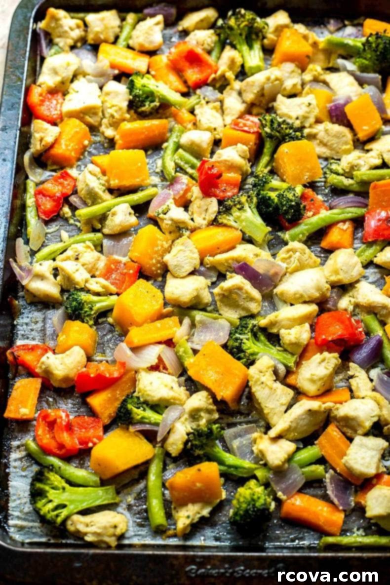 Sheet Pan Magic: Effortless Dinner Ideas 27 Sheet Pan Honey Dijon Chicken with butternut squash and green beans