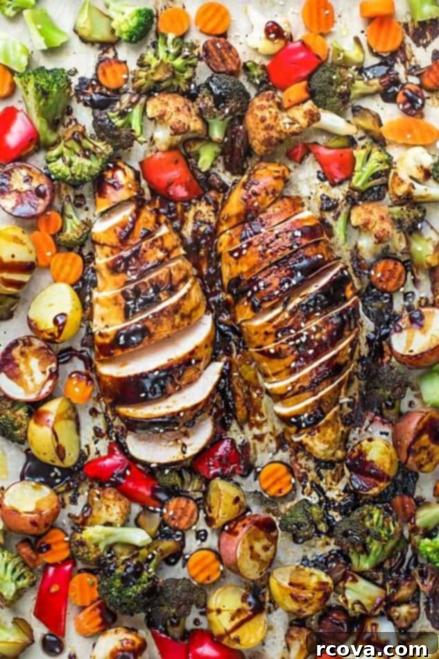 Sheet Pan Magic: Effortless Dinner Ideas 33 Sheet Pan Hoisin Chicken with roasted vegetables, a perfect easy dinner