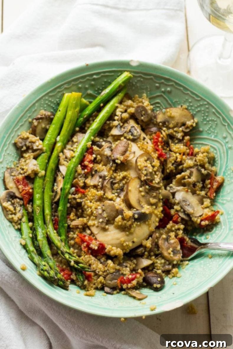 Quick and Wholesome One Pan Meals 14 One Pan Creamy Chicken with Quinoa