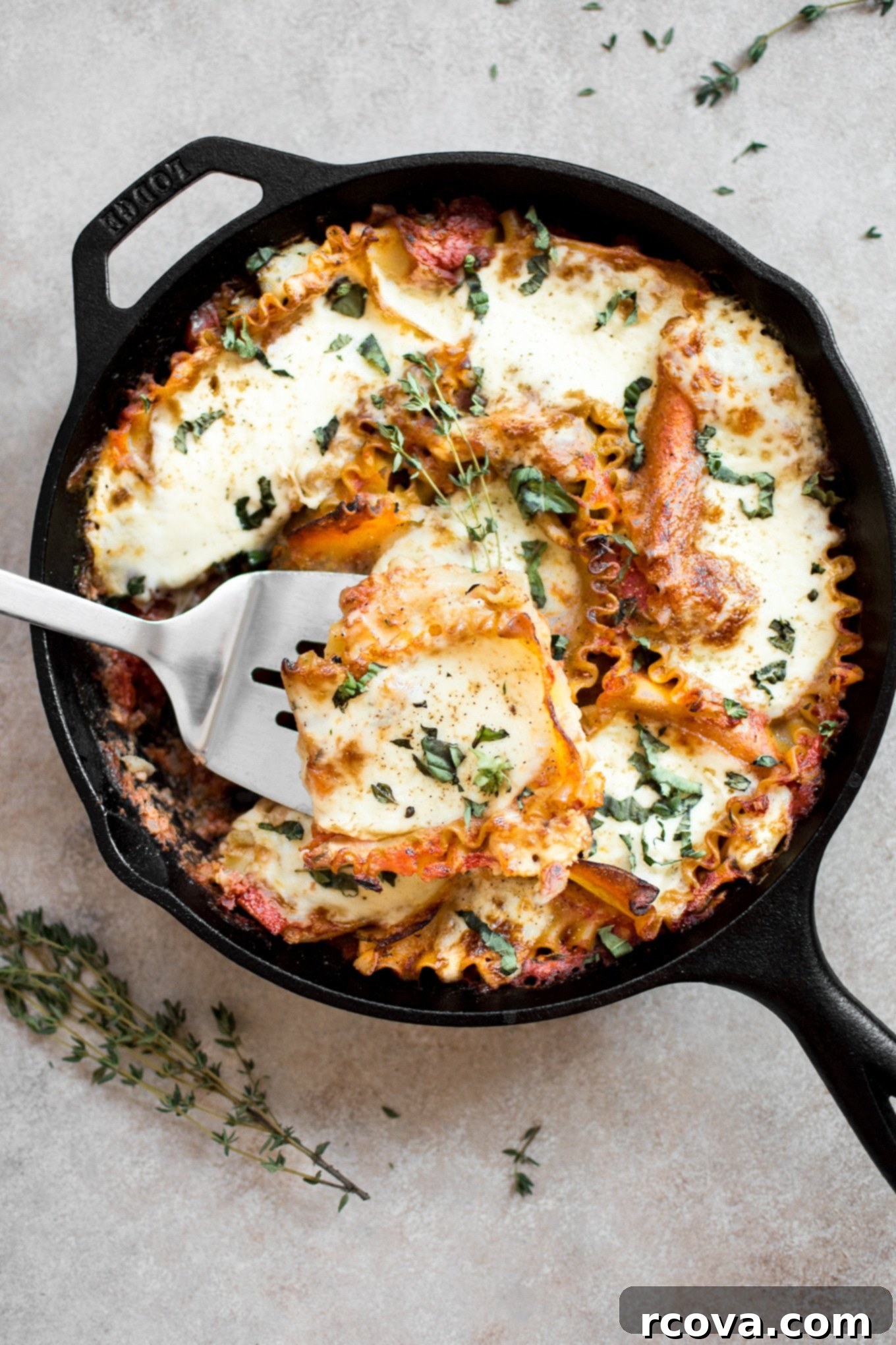 Quick and Wholesome One Pan Meals 27 Healthy Caprese Skillet Lasagna via Salt & Lavender