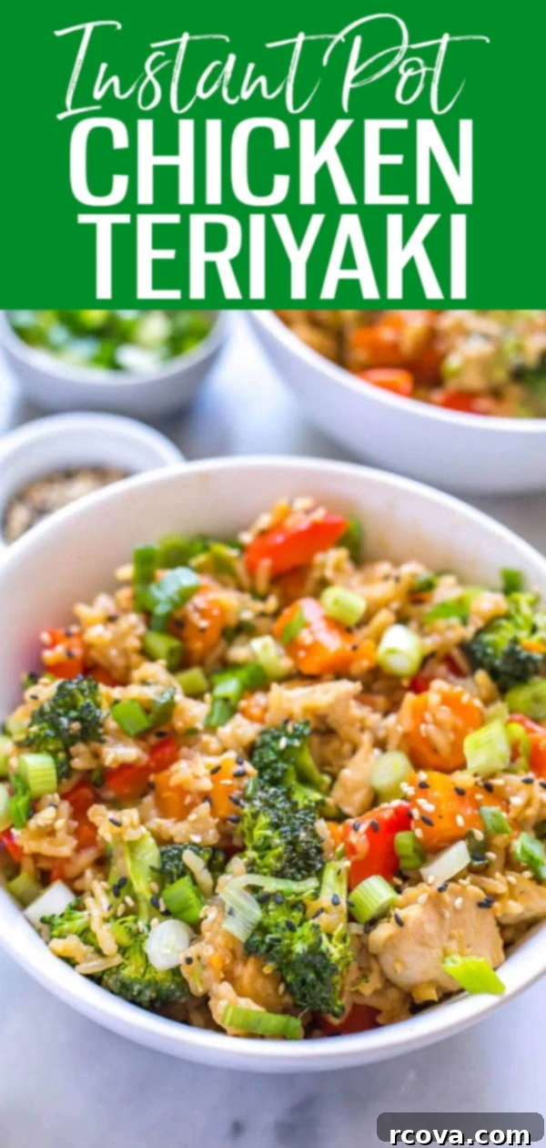 Instant Pot Teriyaki Chicken and Rice 12 These Instant Pot Teriyaki Chicken Bowls with rice and broccoli are a great meal prep idea with the easiest five-ingredient stir fry sauce. #instantpot #chickenteriyaki