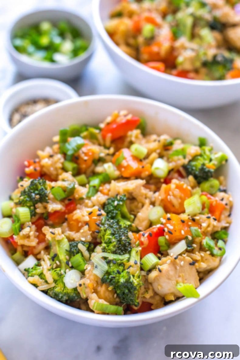 Instant Pot Teriyaki Chicken and Rice 7 Instant Pot Teriyaki Chicken Bowls, ready to eat with a spoon