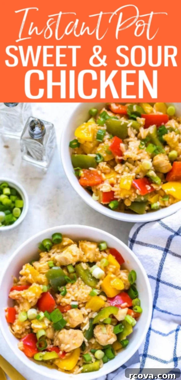 Sweet and Tangy Instant Pot Pineapple Chicken 10 This Instant Pot Sweet and Sour Pineapple Chicken is a one-pot rice dish with an easy five-ingredient sauce made using pantry staples. #instantpot #pineapplechicken