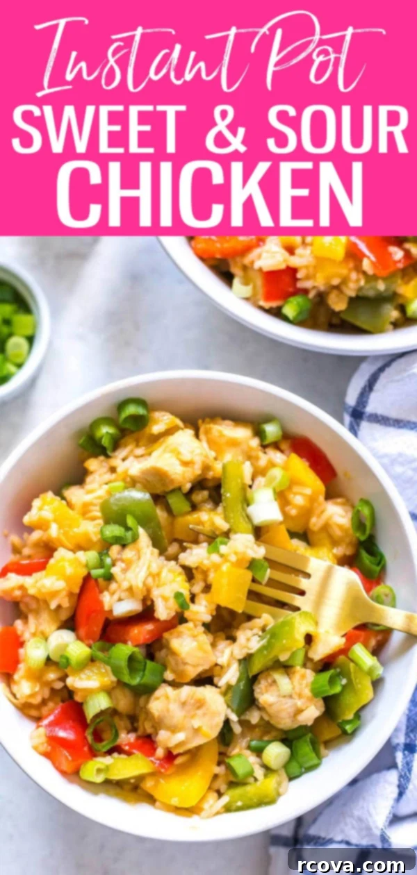 Sweet and Tangy Instant Pot Pineapple Chicken 11 This Instant Pot Sweet and Sour Pineapple Chicken is a one-pot rice dish with an easy five-ingredient sauce made using pantry staples. #instantpot #pineapplechicken
