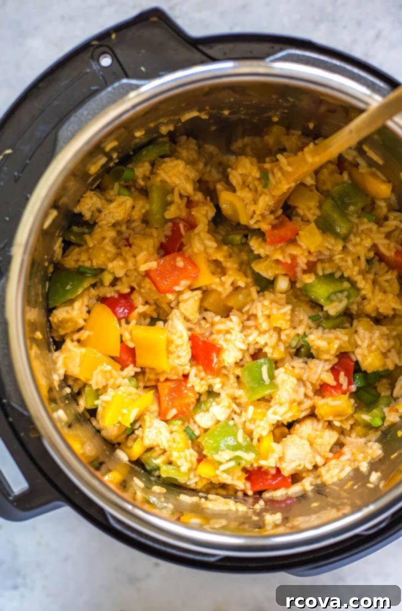 Sweet and Tangy Instant Pot Pineapple Chicken 5 Instant Pot Sweet and Sour Pineapple Chicken served with green onions