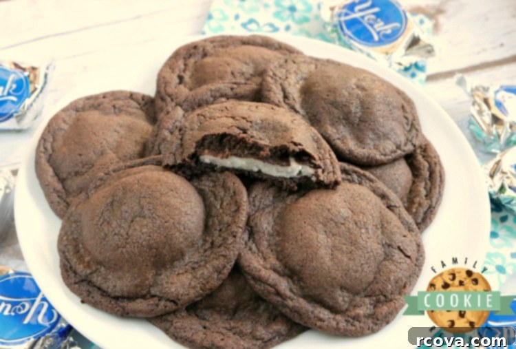 Mint Chocolate Delights 8 Chocolate Mint Cookies are soft and chewy chocolate cookies that have a York peppermint patty right in the middle. This easy cookie recipe is the perfect balance of chocolate and mint!