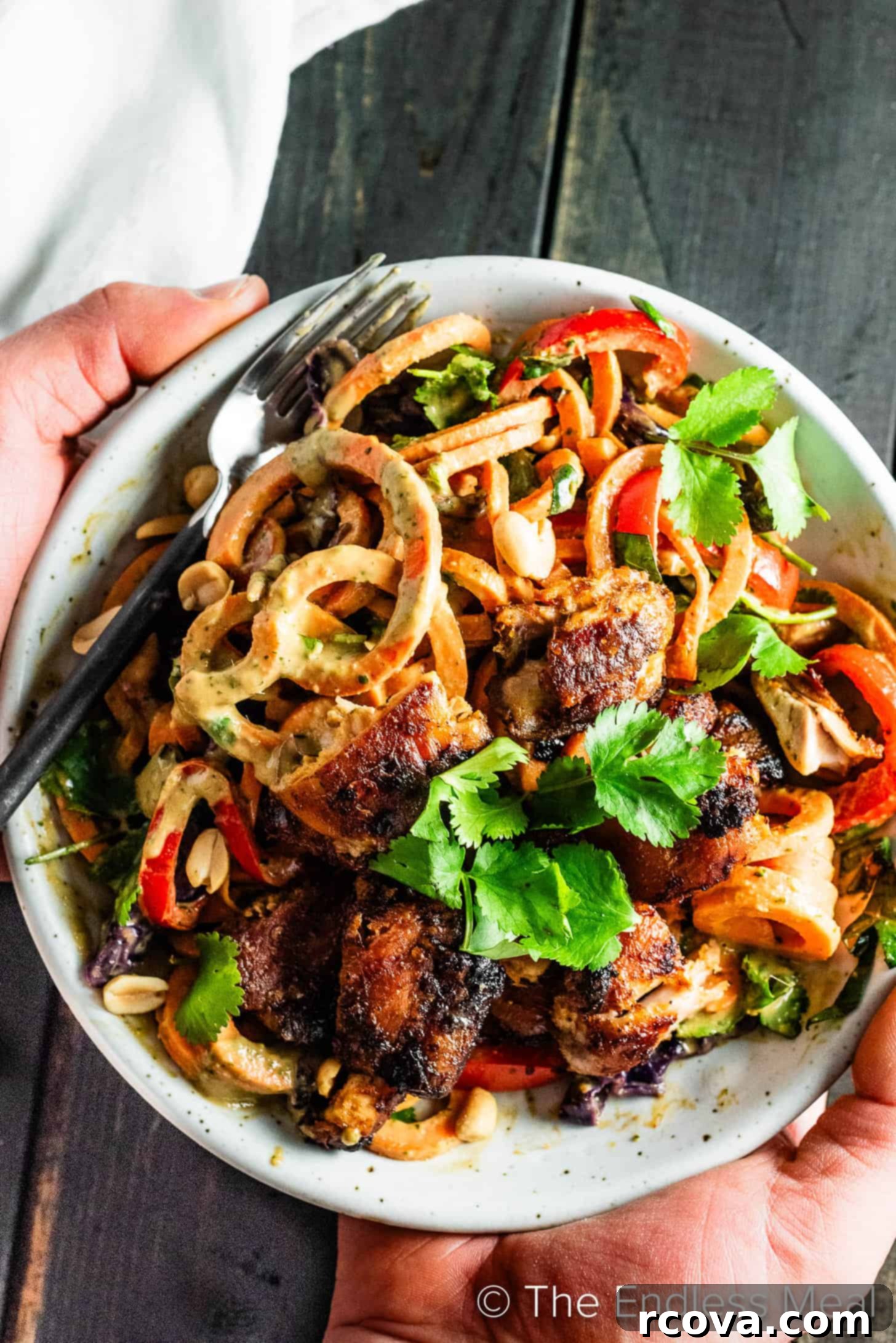 Quick & Wholesome Wok Wonders 13 Sweet Potato Noodle Stir Fry via The Endless Meal