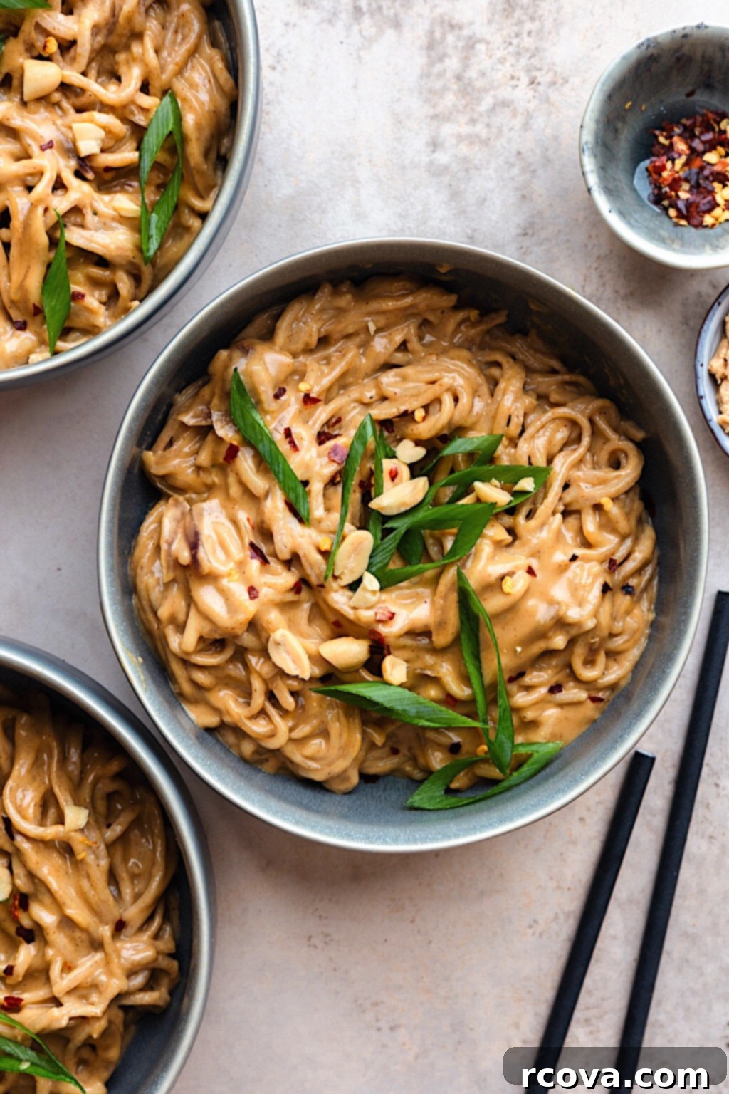 Quick & Wholesome Wok Wonders 28 Veggie Peanut Satay Noodles via Cupful of Kale