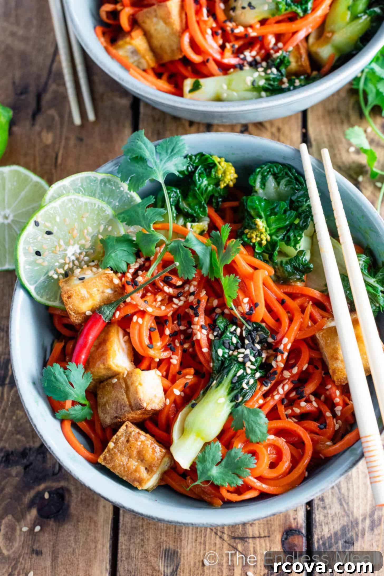 Quick & Wholesome Wok Wonders 30 Carrot Noodle Stir Fry via The Endless Meal