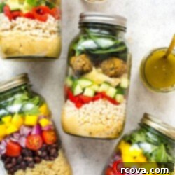 Ultimate Veggie Mason Jar Salad Two Ways 9 The Ultimate Vegetarian Mason Jar Salad