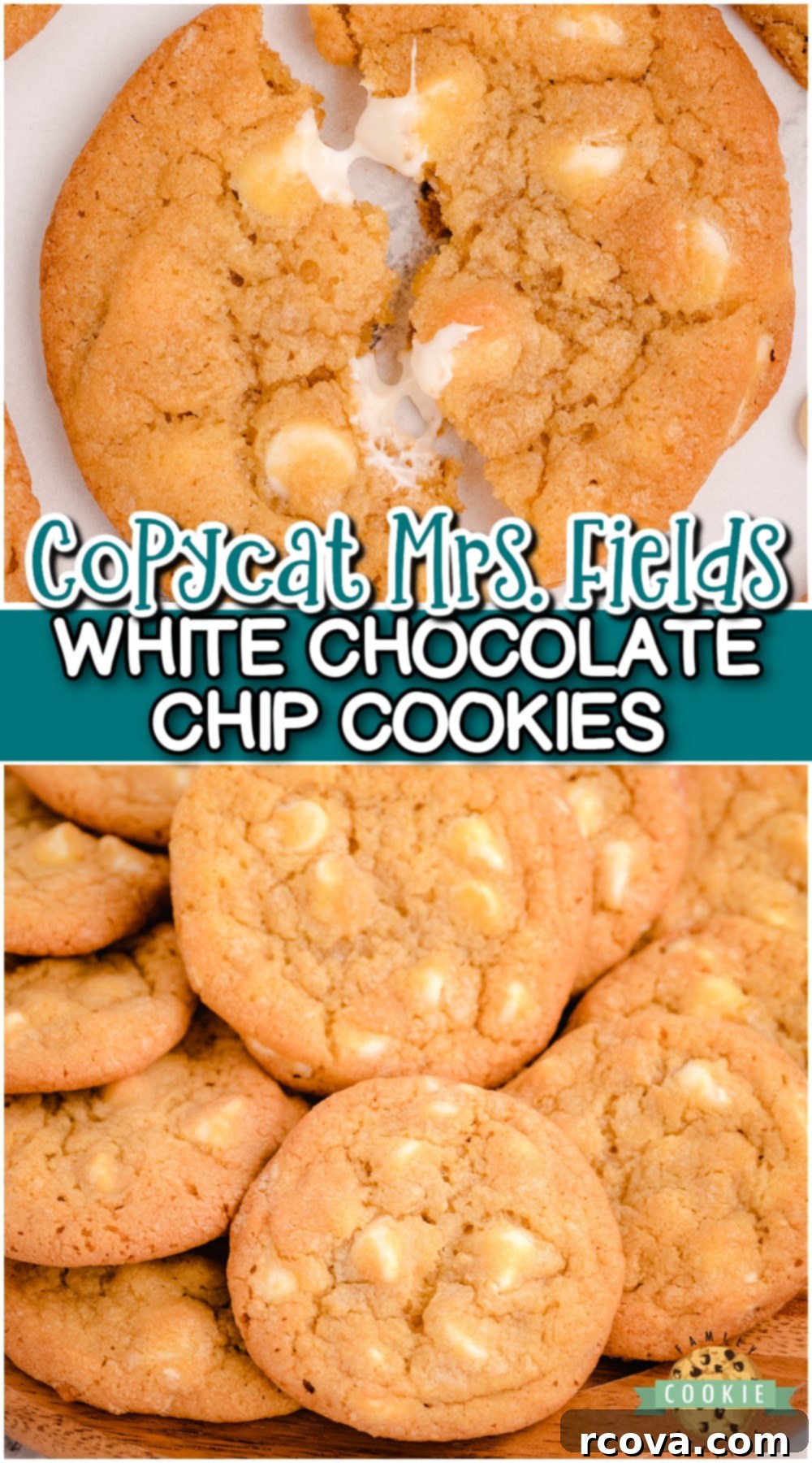 The Definitive Mrs. Fields White Chocolate Chip Cookie Recipe 16 Copycat Mrs. Fields White Chocolate Chip Cookies: soft & buttery cookies packed with white chocolate chips with crisp edges & a soft, chewy center.