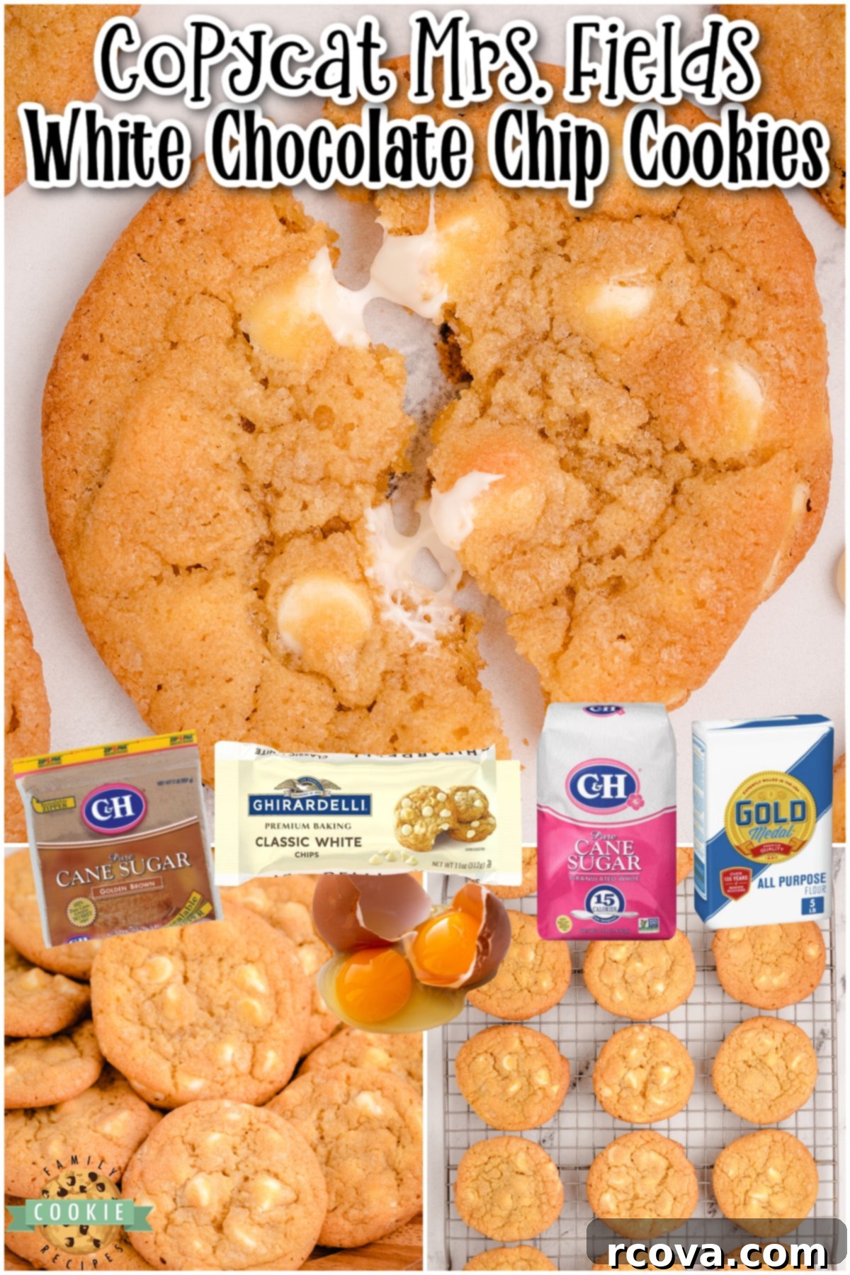 The Definitive Mrs. Fields White Chocolate Chip Cookie Recipe 9 Copycat Mrs. Fields White Chocolate Chip Cookies are soft & buttery cookies packed with white chocolate chips! These incredible white chocolate chip cookies have fantastic flavor, buttery crisp edges & a soft, chewy center.