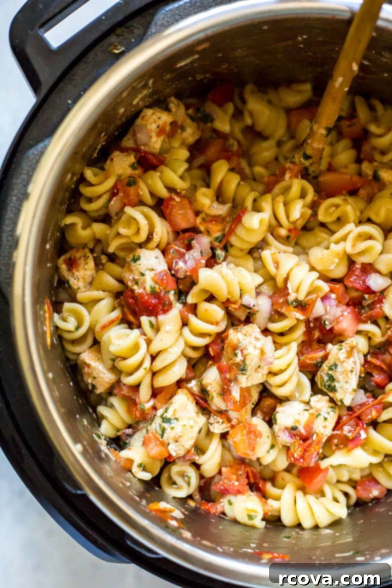 Vibrant Instant Pot Bruschetta Chicken Pasta 6 Instant Pot Bruschetta Chicken Pasta