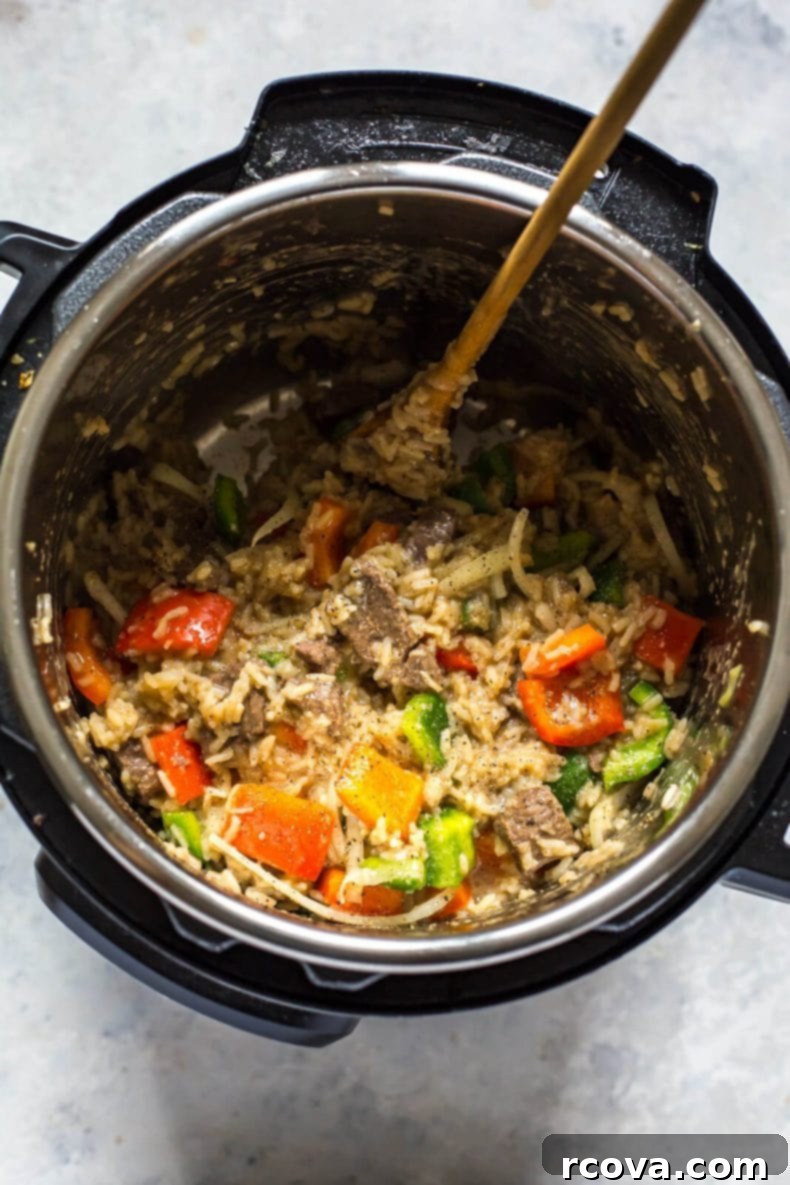 Quick and Tender Instant Pot Pepper Steak 4 Close-up of fresh bell peppers and sirloin steak, ready to be cooked for Instant Pot Pepper Steak