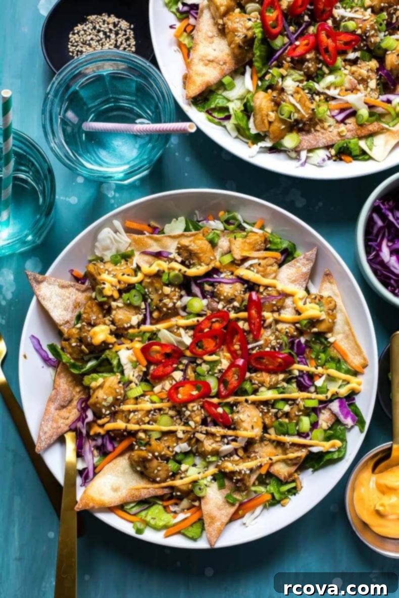 30+ Flavor-Packed Meal Prep Salads You'll Crave 15 Chicken Wonton Nacho Salad, a creative take on a classic.