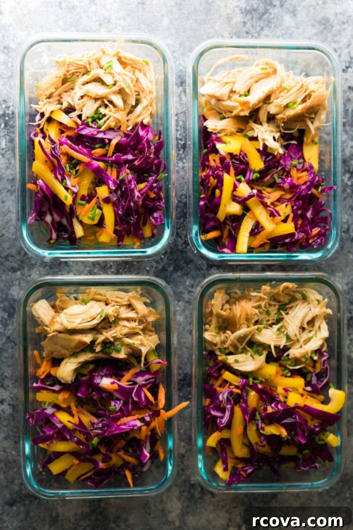 30+ Flavor-Packed Meal Prep Salads You'll Crave 21 Slow Cooker Chipotle Honey Chicken Taco Salad Lunch Bowls via Sweet Peas and Saffron, a convenient meal prep option.