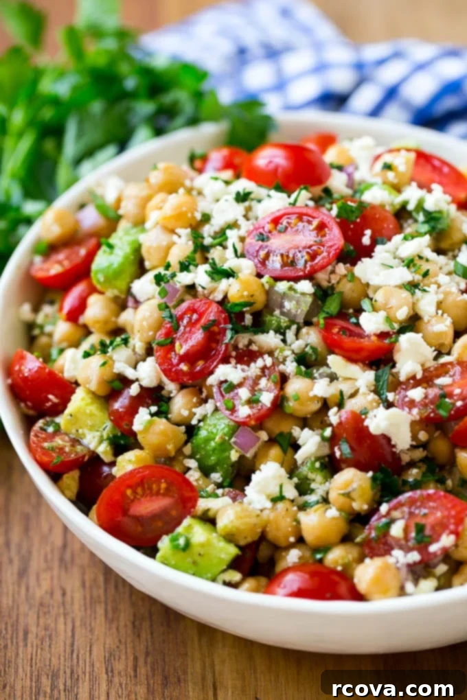 30+ Flavor-Packed Meal Prep Salads You'll Crave 31 Chickpea Salad with Avocado via Dinner at the Zoo, a fresh and healthy dish.